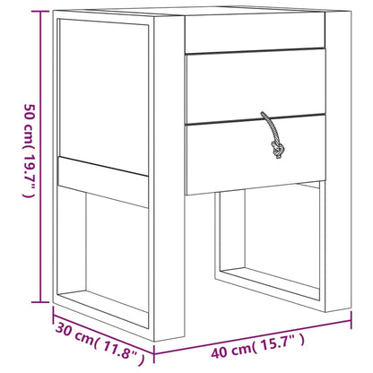 Sängbord 40x30x50 cm massiv teak