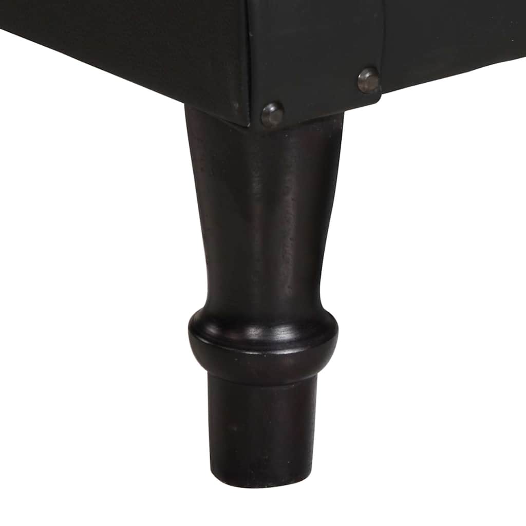 Fåtölj Svart äkta läder