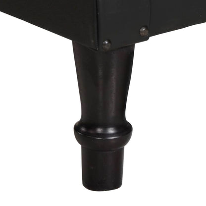 Fåtölj Svart äkta läder