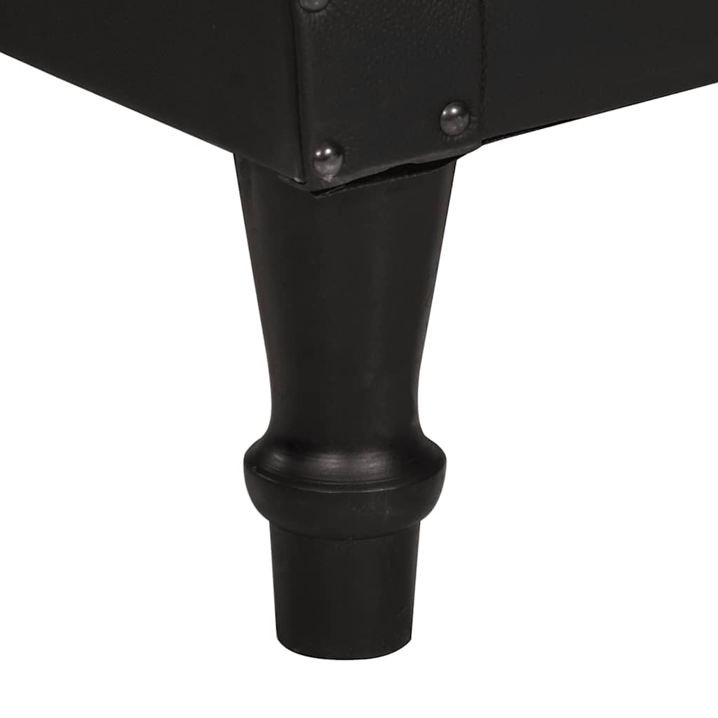 Fåtölj Svart äkta getskinn