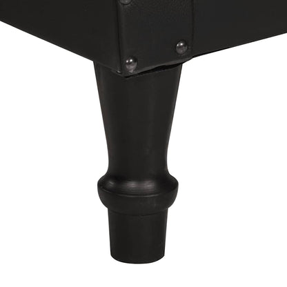 Fåtölj Svart äkta getskinn