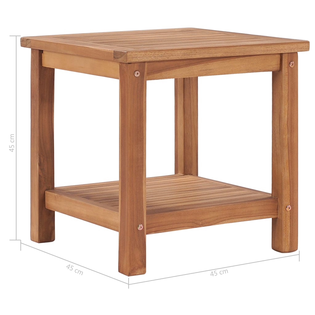 Soffbord Trä 45x45x45 cm massiv teak