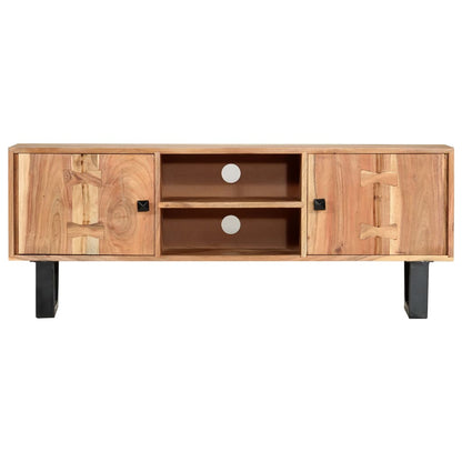 TV-bänk 118x30x45 cm massivt akaciaträ