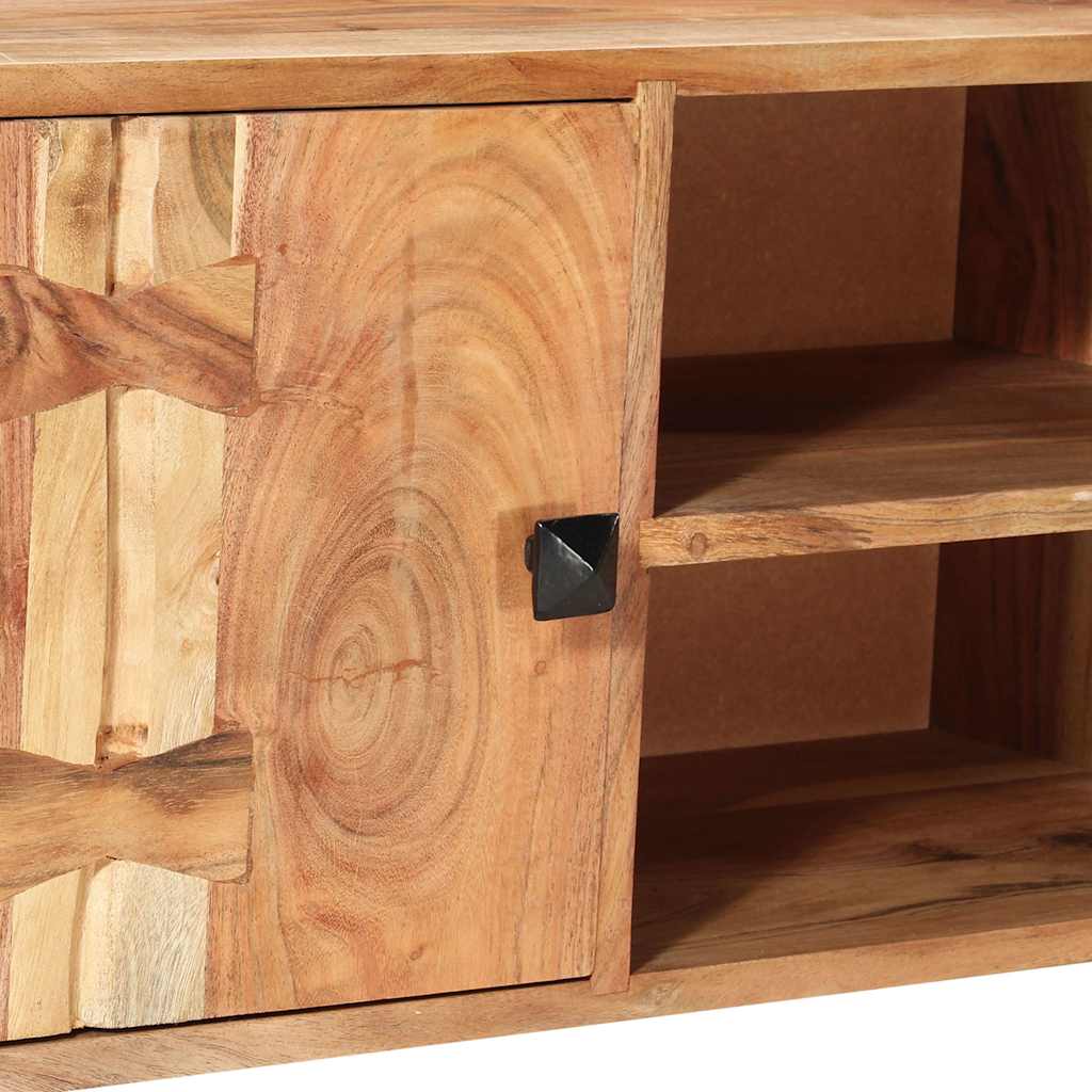 TV-bänk 118x30x45 cm massivt akaciaträ