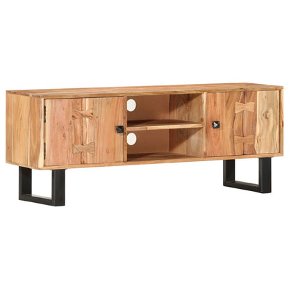 TV-bänk 118x30x45 cm massivt akaciaträ