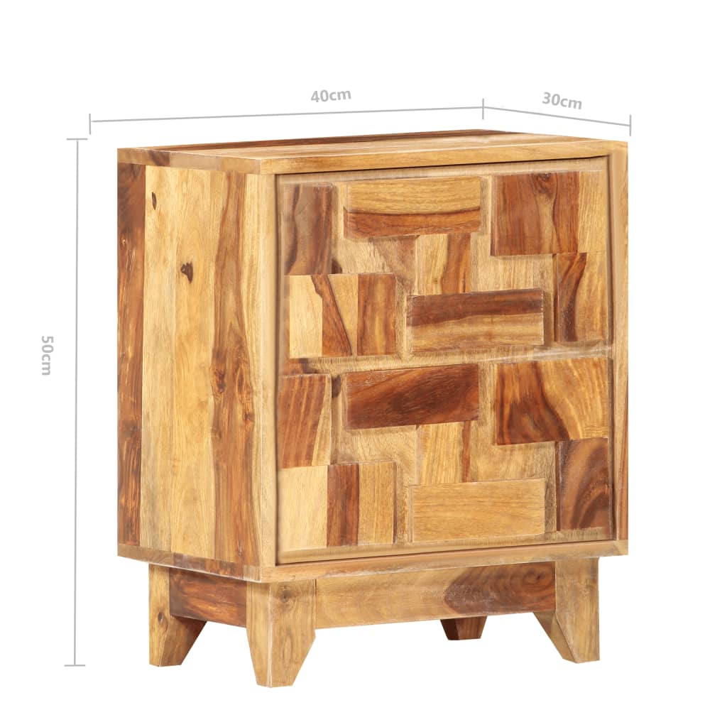 Sängbord 40x30x50 cm massivt trä