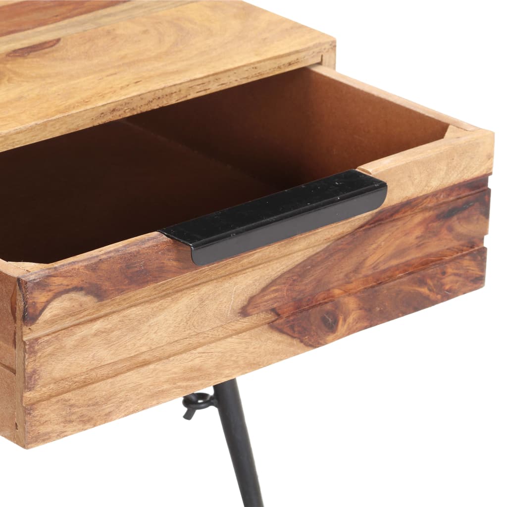 Soffbord Trä 88x55x40 cm massivt sheshamträ