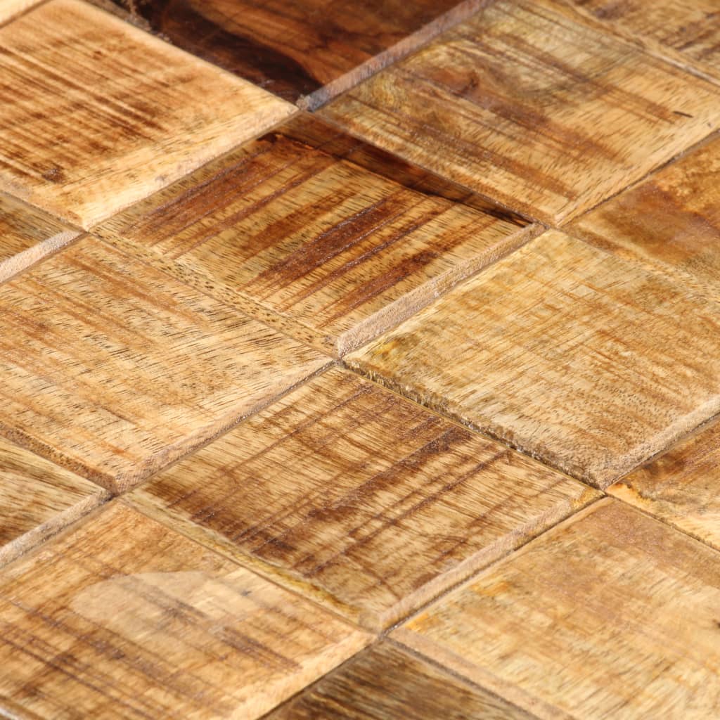 Soffbord Trä 2 st med klossdesign grovt mangoträ