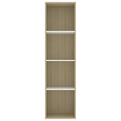 Skåp Vit och Sonoma Ek 40x30x151,5 cm