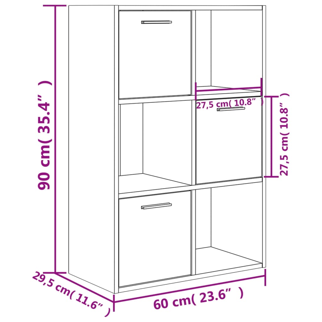 Skåp Sonoma Ek 60x29,5x90 cm