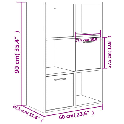 Skåp Betonggrå 60x29,5x90 cm
