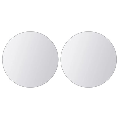 Väggspegel Spegelplattor 16 st runt glas