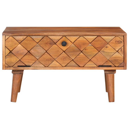 Soffbord Trä 68x68x38 cm massivt akaciaträ