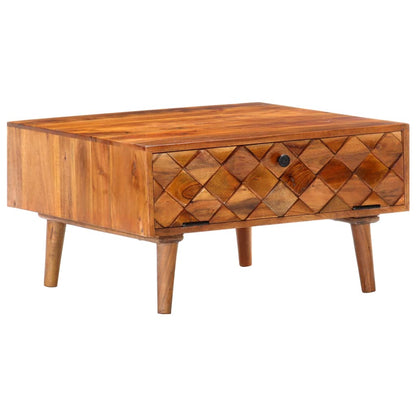 Soffbord Trä 68x68x38 cm massivt akaciaträ