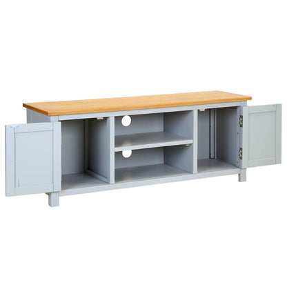 TV-bänk 120x35x48 cm massiv ek