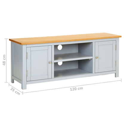 TV-bänk 120x35x48 cm massiv ek
