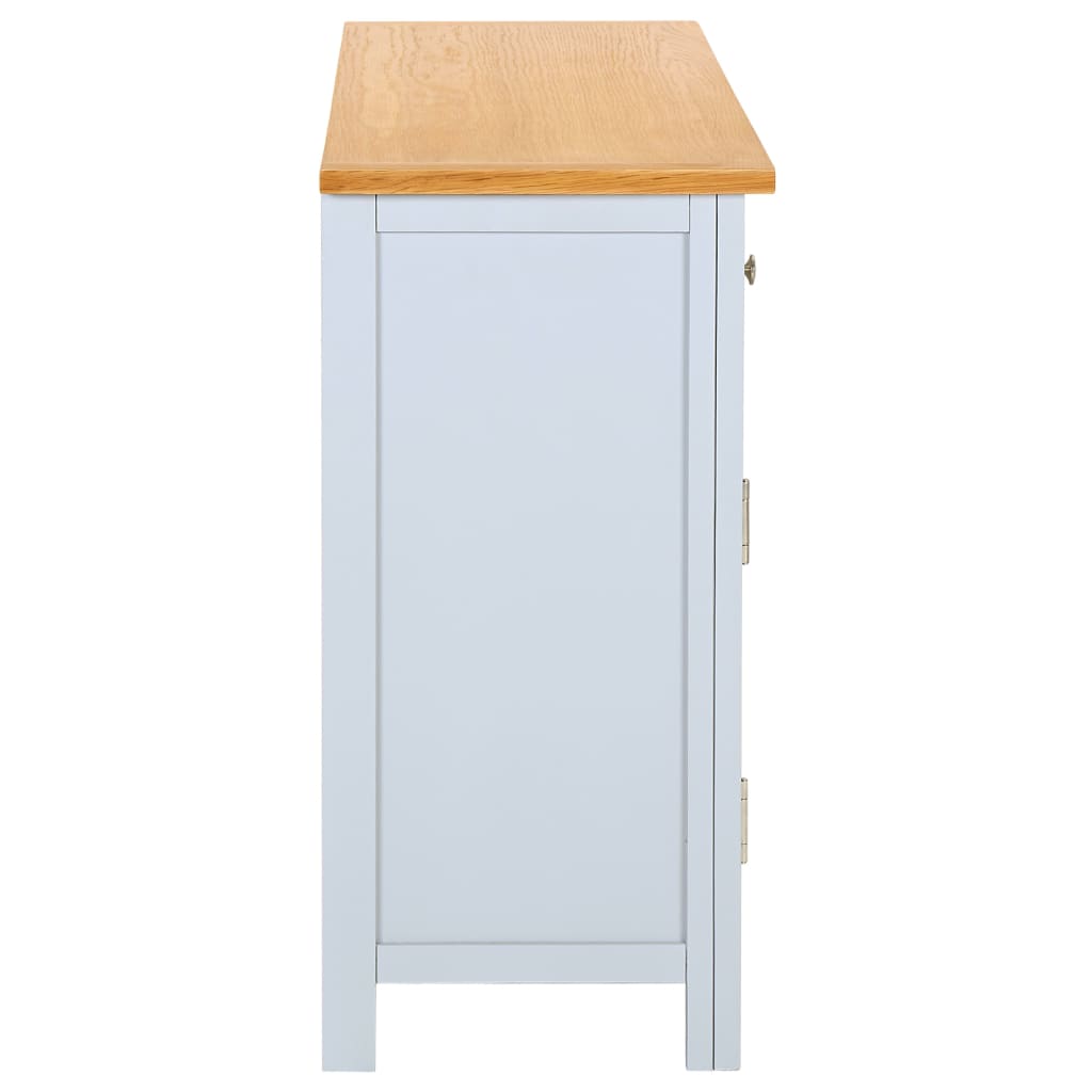 Skänk Trä 110x33,5x70 cm massiv ek