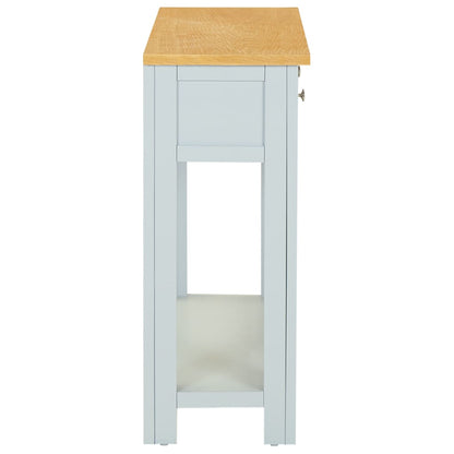 Avlastningsbord 83x30x73 cm massiv ek