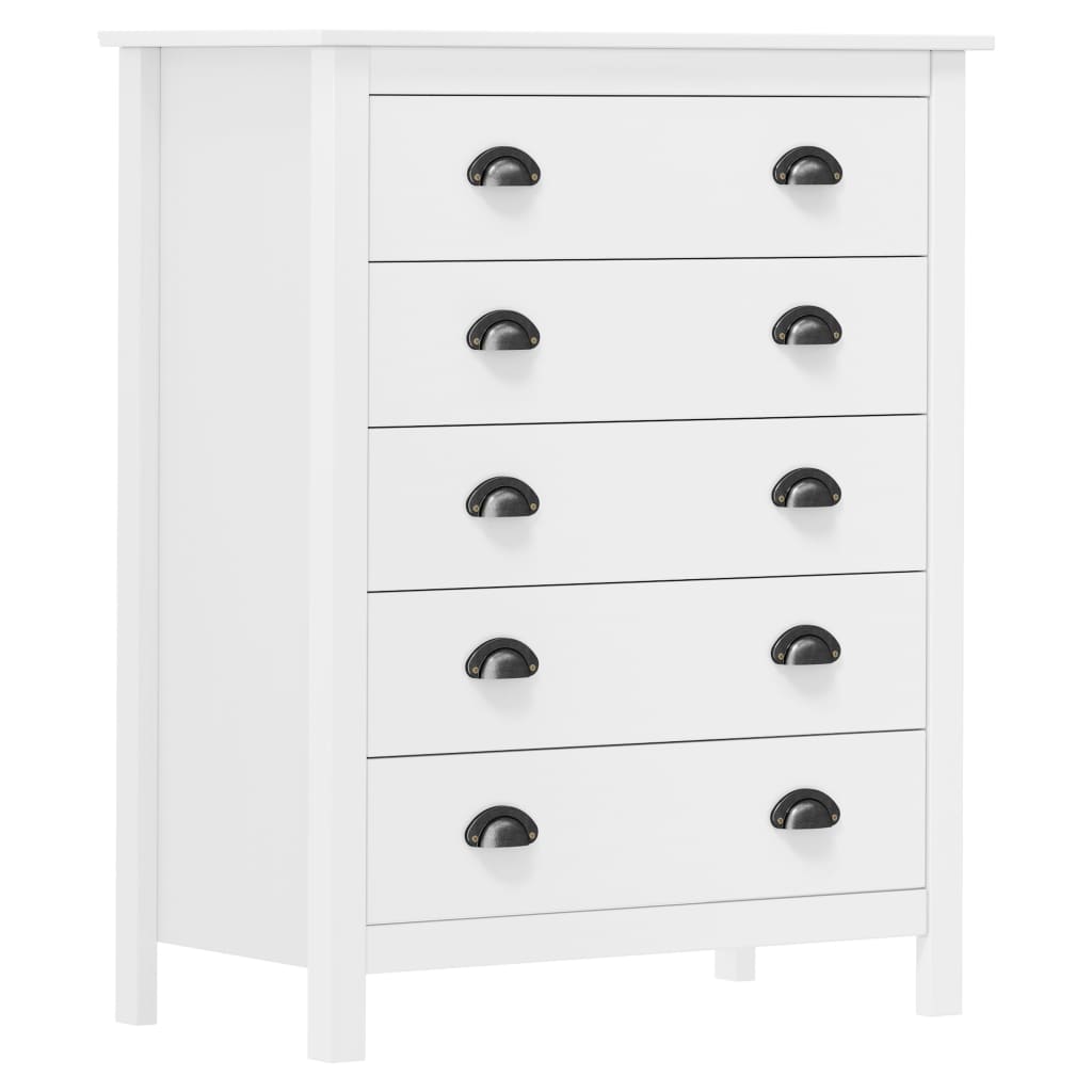 Skänk Trä Hill med 5 lådor 79x40x96,5 cm massiv furu