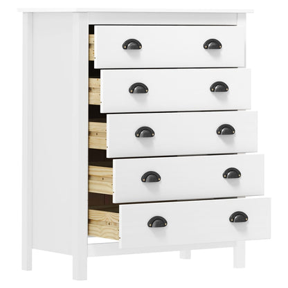 Skänk Trä Hill med 5 lådor 79x40x96,5 cm massiv furu