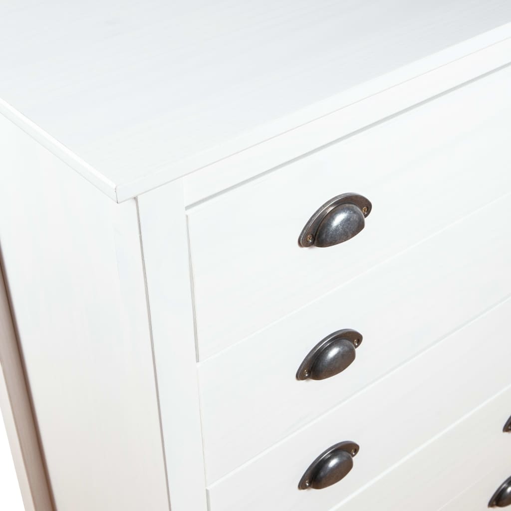 Skänk Trä Hill med 5 lådor 79x40x96,5 cm massiv furu