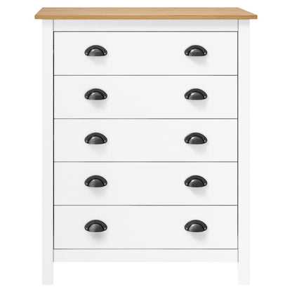 Skänk Trä Hill med 5 lådor 79x40x96,5 cm massiv furu