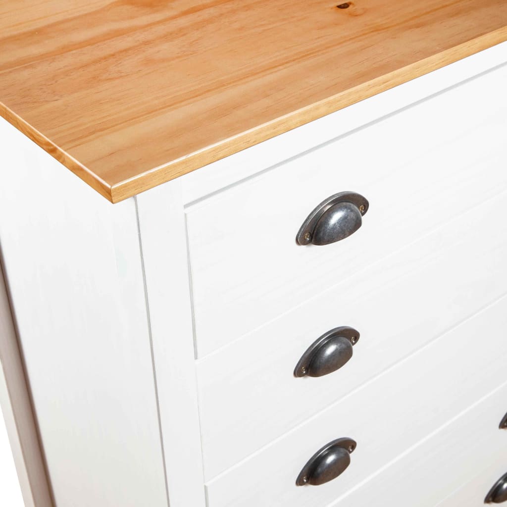 Skänk Trä Hill med 5 lådor 79x40x96,5 cm massiv furu