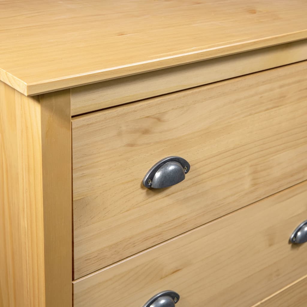 Skänk Trä Hill med 4 lådor 79x40x110 cm massiv furu