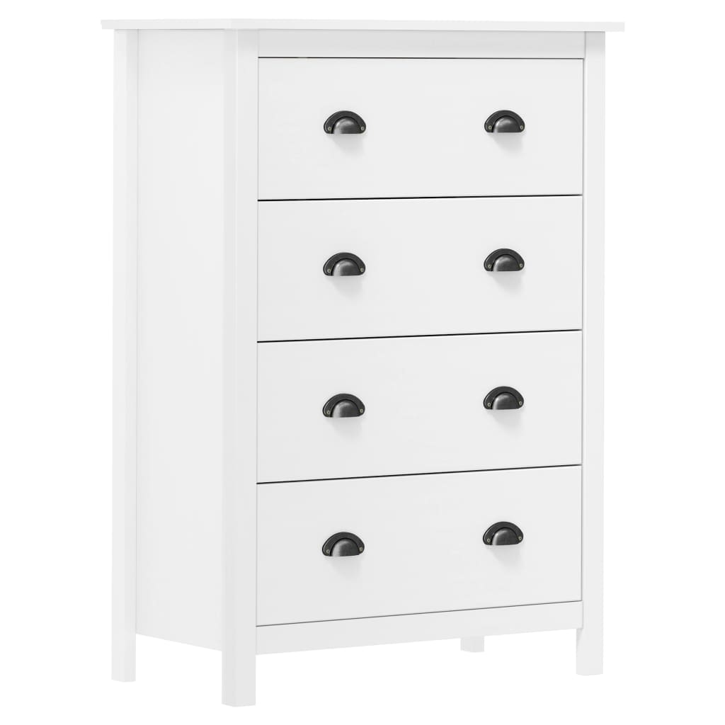 Skänk Trä Hill med 4 lådor 79x40x110 cm massiv furu