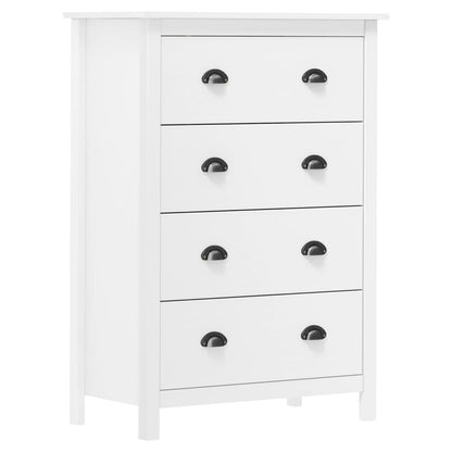 Skänk Trä Hill med 4 lådor 79x40x110 cm massiv furu