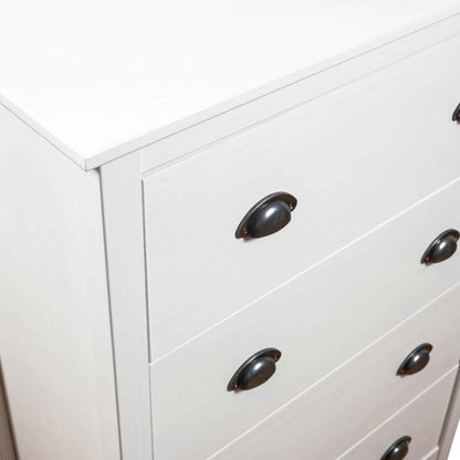 Skänk Trä Hill med 4 lådor 79x40x110 cm massiv furu