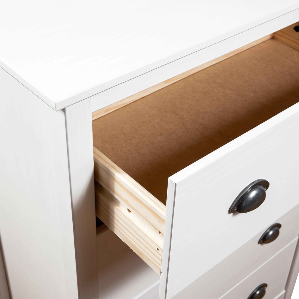 Skänk Trä Hill med 4 lådor 79x40x110 cm massiv furu