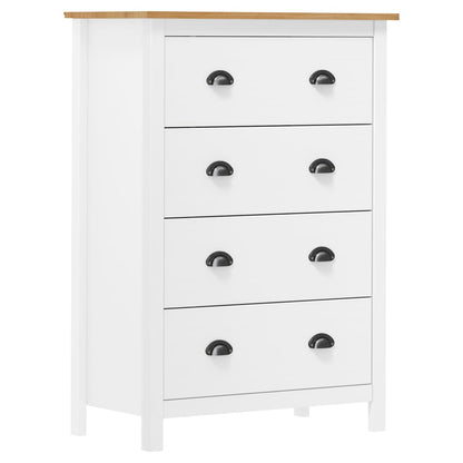 Skänk Trä Hill med 4 lådor 79x40x110 cm massiv furu