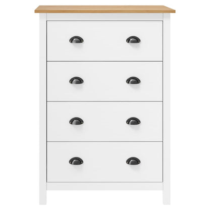 Skänk Trä Hill med 4 lådor 79x40x110 cm massiv furu