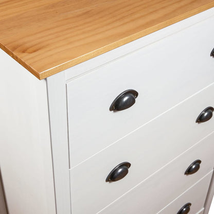 Skänk Trä Hill med 4 lådor 79x40x110 cm massiv furu