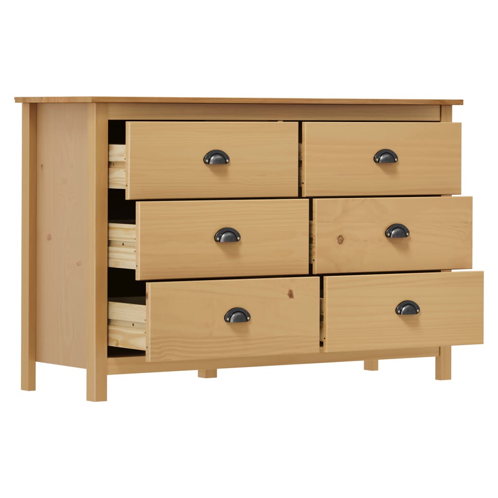 Skänk Trä Hill 125x40x80 cm massiv furu