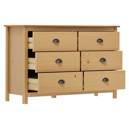 Skänk Trä Hill 125x40x80 cm massiv furu