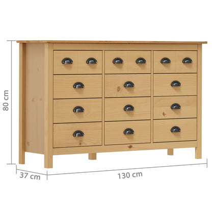 Skänk Trä Hill 130x37x80 cm massiv furu