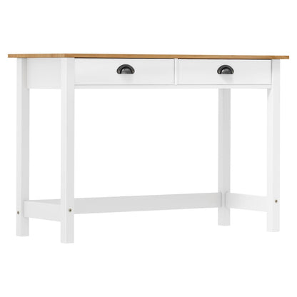 Avlastningsbord Konsollbord Trä med 2 lådor 110x45x74 cm massiv furu