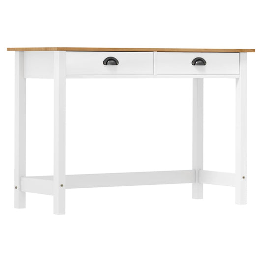 Avlastningsbord Konsollbord Trä med 2 lådor 110x45x74 cm massiv furu