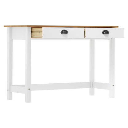 Avlastningsbord Konsollbord Trä med 2 lådor 110x45x74 cm massiv furu
