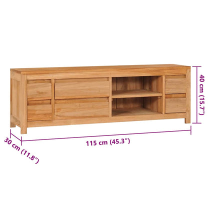 TV-bänk 115x30x40 cm massiv teak