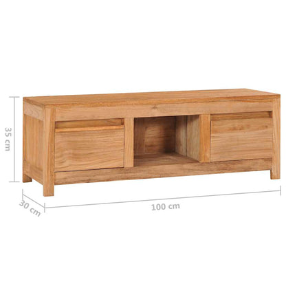 TV-Möbel Trä TV-Bänk 100x30x35 cm massiv teak