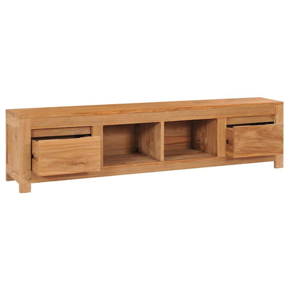 TV-Möbel Trä TV-Bänk 135x30x35 cm massiv teak
