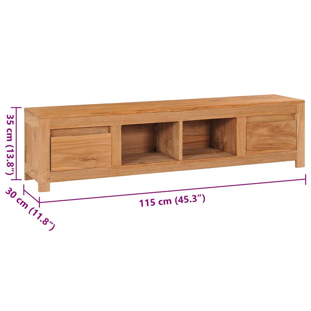 TV-Möbel Trä TV-Bänk 135x30x35 cm massiv teak