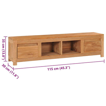 TV-Möbel Trä TV-Bänk 135x30x35 cm massiv teak