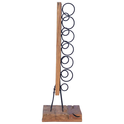 Vinställ för 6 flaskor 35x35x100 cm massiv teak