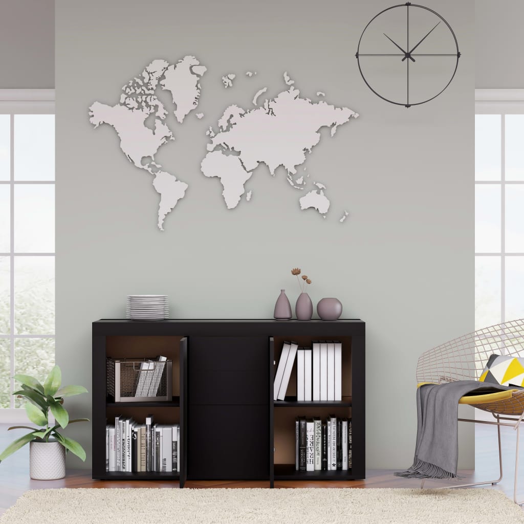 Skänk Svart 120x36x69 cm