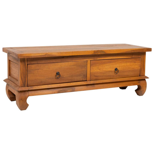 TV-bänk 110x35x40 cm massiv teak