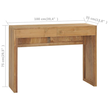 Avlastningsbord Konsollbord Trä 100x35x75 cm massiv teak